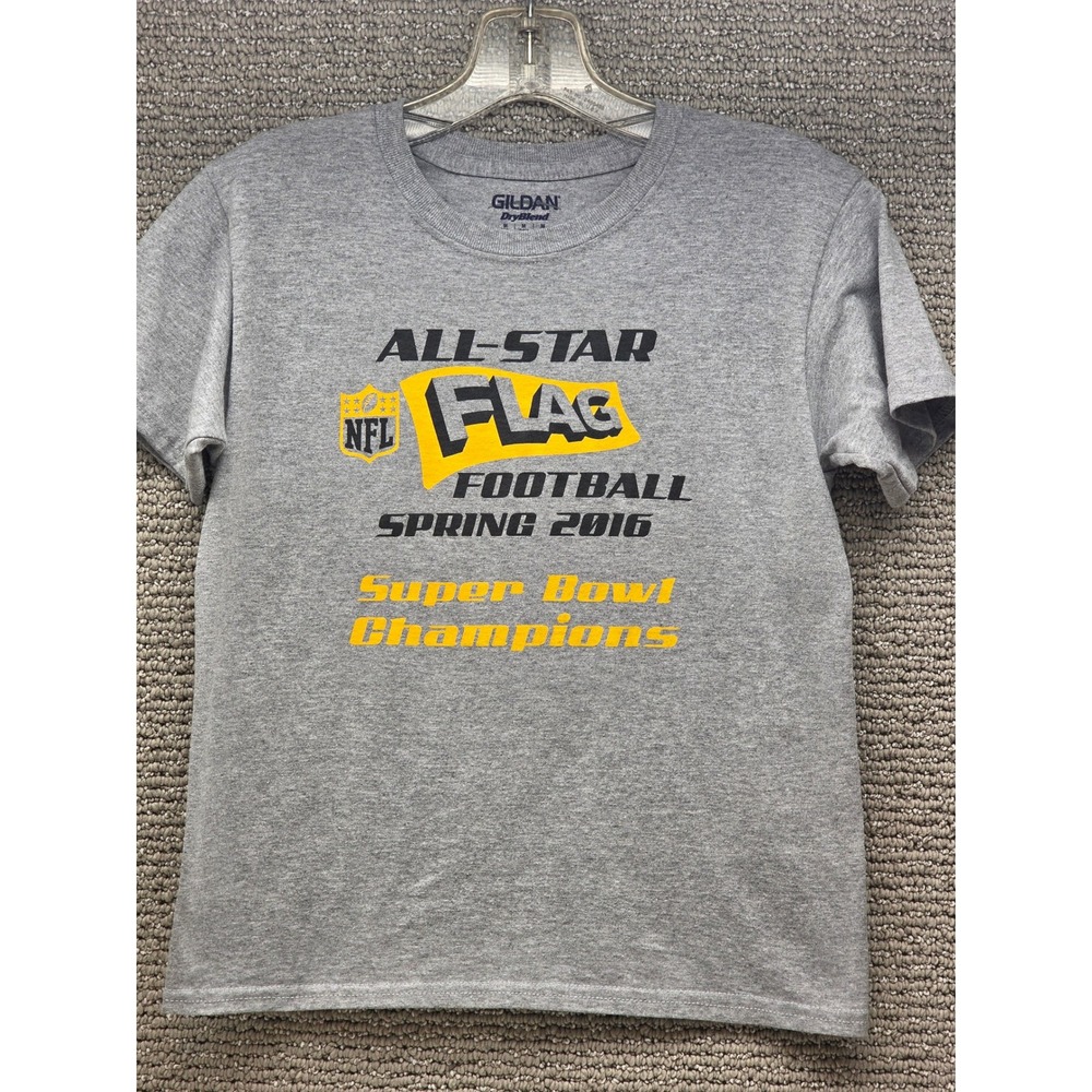 Gildan Kids NFL AllStar Flag Football 2016 Steelers Super Bowl Champions Shirt M
